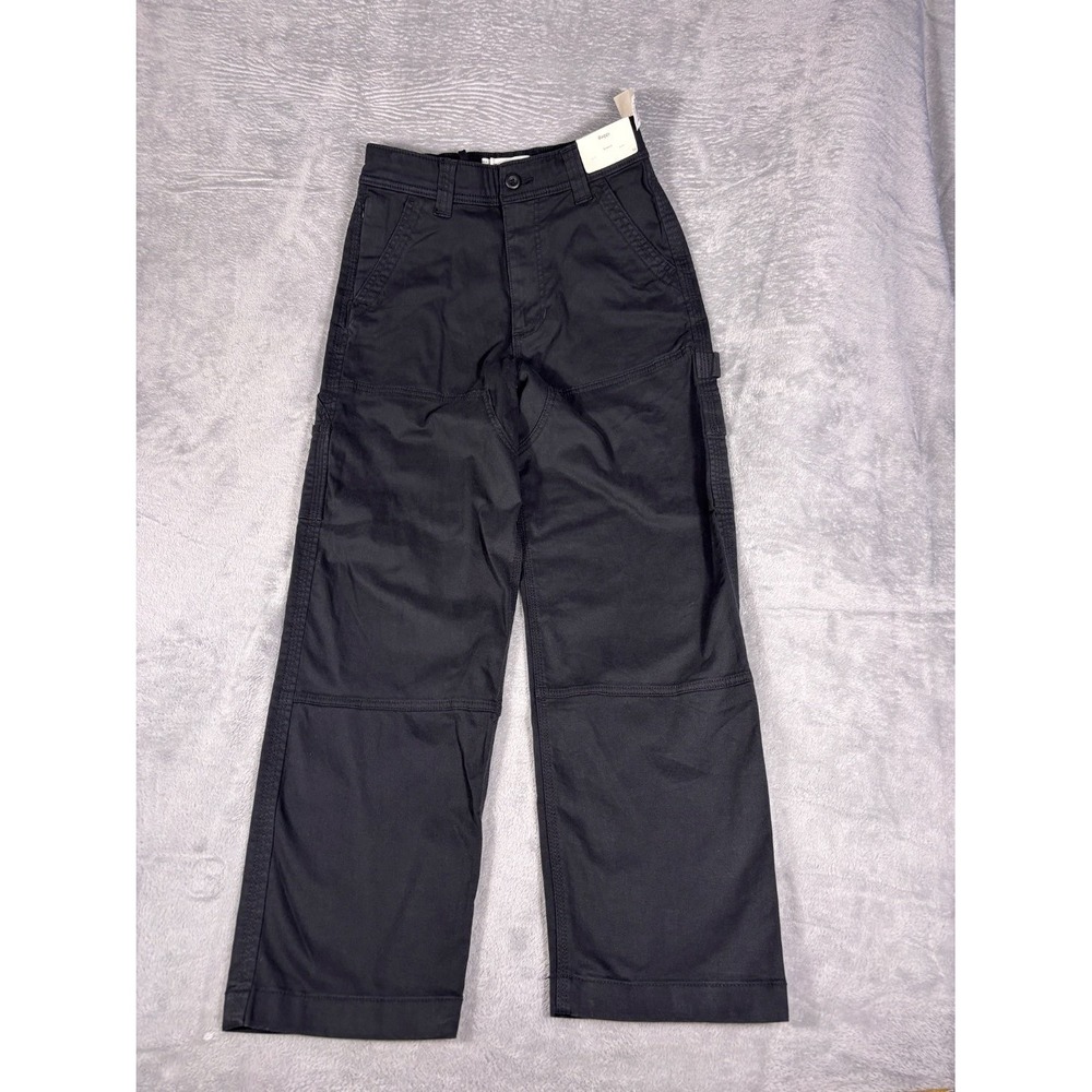 Hollister Pants Baggy Carpenter Mens XS Black Embroidered NWT Stretch